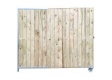 25 m Holzbauzaun Set - Sichtschutz - inkl. Ständer und Zubehör