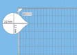 BAUZAUNWELT 11 kg - Eckverstärkung - 3,5 x 2,0 m Mobilzaun eco
