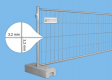 BAUZAUNWELT 11 kg 3,5 x 1,2 m Mobilzaun halbhoch - stabil - Draht 3,2 mm