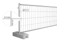 BAUZAUNWELT 11 kg 3,5 x 1,2 m Mobilzaun halbhoch - stabil - Draht 3,2 mm