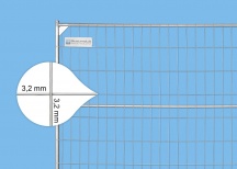 Bauzaun 17,5 kg EUTOP Premium Drahtstärke 3,2 mm - Rohr 1,2 mm - 3 Rohre