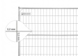 Bauzaun 17,5 kg EUTOP Premium Drahtstärke 3,2 mm - Rohr 1,2 mm - 3 Rohre