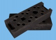 Bauzaunfuß 24 kg PVC - 6 Löcher - 1 Steckplatz Vierkant