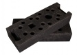 Bauzaunfuß 24 kg PVC - 6 Löcher - 1 Steckplatz Vierkant