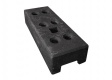 Bauzaunfuß 24 kg PVC - 6 Löcher - 1 Steckplatz Vierkant