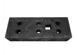 Bauzaunfuß 24 kg PVC - 6 Löcher - 1 Steckplatz Vierkant