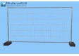 BAUZAUNWELT 12 kg 3,5 x 2,0 m Mobilzaun EUTOP Medium Profi - Rohr in Rohr gepresst