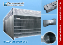 Bauzaun 15 kg Profi BUSINESS 35er Set - Betonfuß und Verbinder