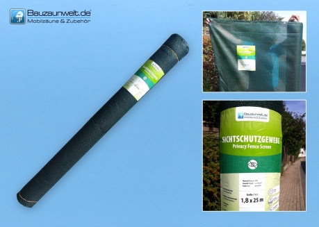 Bauzaun Sichtschutznetz - 25 m und 50 m Rolle