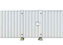 Bauzauntür aus Trapezblech 1,12 x 2,00 m
