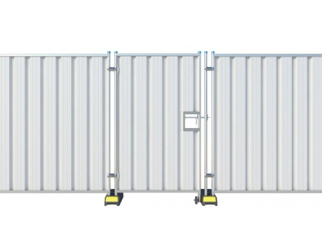 Bauzauntür aus Trapezblech 1,12 x 2,00 m